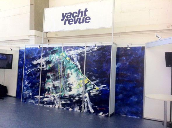 Das außergewöhnliche Unikat am Yachtrevue-Stand stammt von unserer Art-Direktorin Stefanie Treml und kann erworben werden