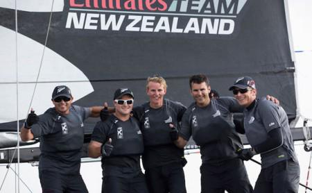 Emirates Team New Zealand feiert den Sieg in Istanbul