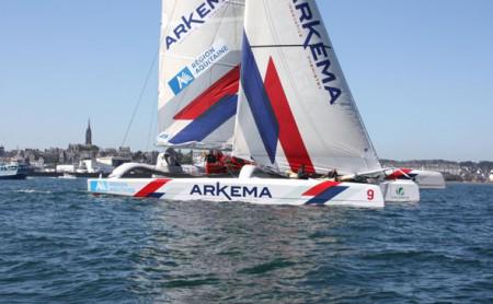 Lalou Roucayrol und Mayeul Riffet, die beiden Skipper, sind glücklicherweise unverletzt geblieben