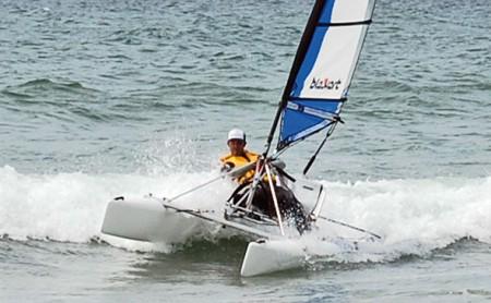 Damit vor der Mole West düsen - macht garantiert Eindruck beim Publikum