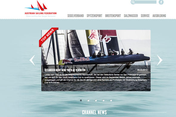 Informativ, übersichtlich und optisch ansprechend ¿ die neue Homepage des Österreichischen Segel-Verbands