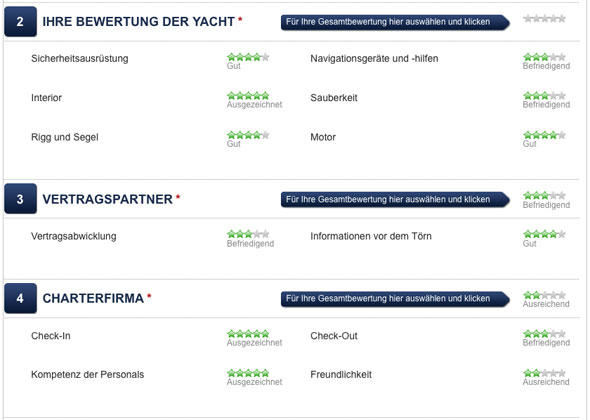 Der Yachtadviser-Fragebogen zum letzten Charterurlaub dauert maximal fünf Minuten