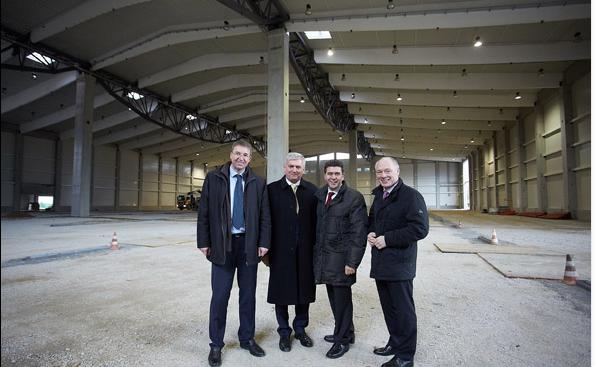 Im Bild v.l.n.r. GF der Messe Tulln Mag. Wolfgang Strasser, Alfred Riedl, Abgeordneter zum Landtag von Niederösterreich, Bürgermeister Mag. Peter Eisenschenk und Mag. Helmut Miernicki von Ecoplus