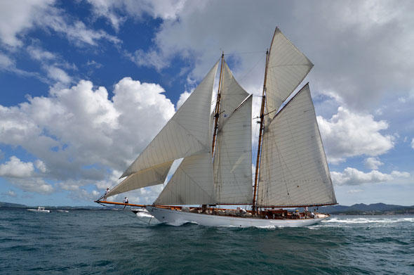 Altair, die Siegerin der Transatlantik-Regatta für Classic-Yachten