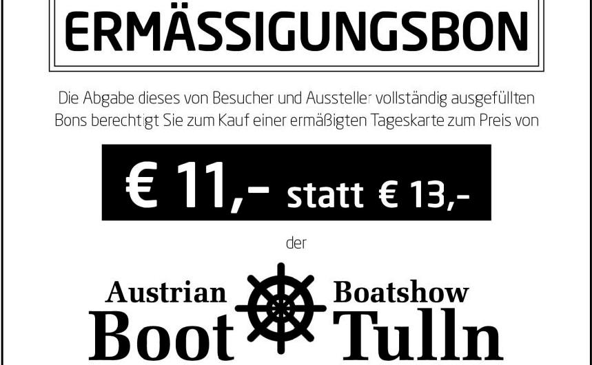 Ermäßigung für die Boot Tulln